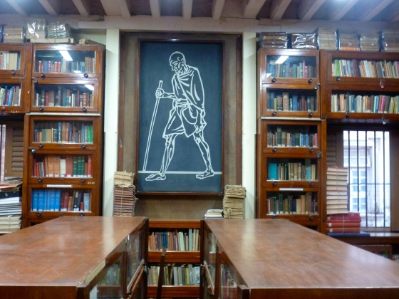 Ghandi's library 